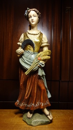 Antique hand carved wood - 17",